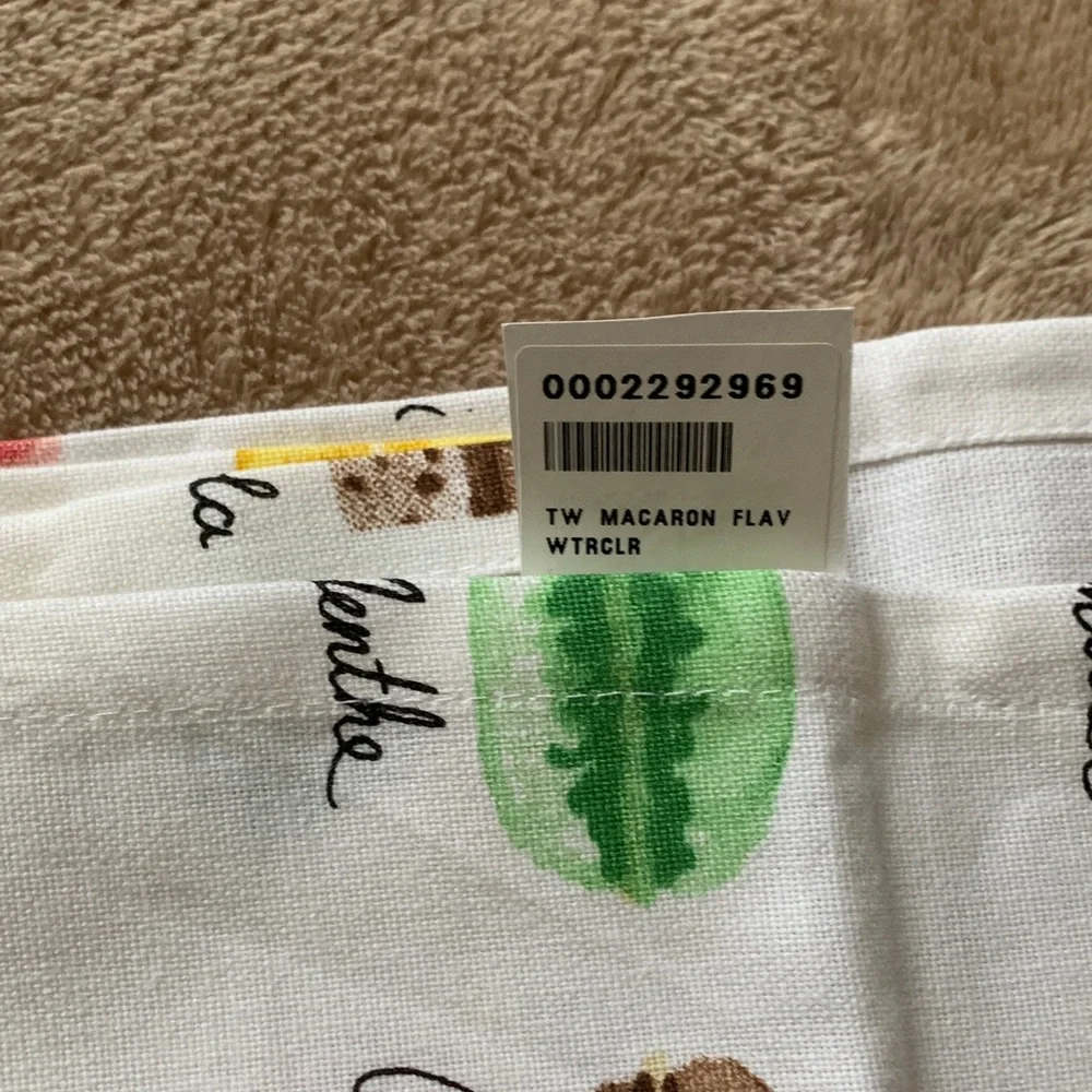 Sur La Table Macaron Pattern Tea Towel